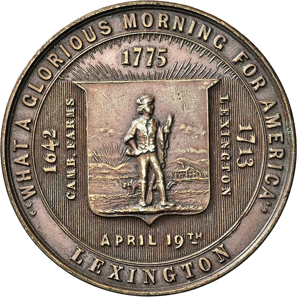 1875 MA HK-17 Battle of Lexington So-Called Dollar NGC AU 53 BN
