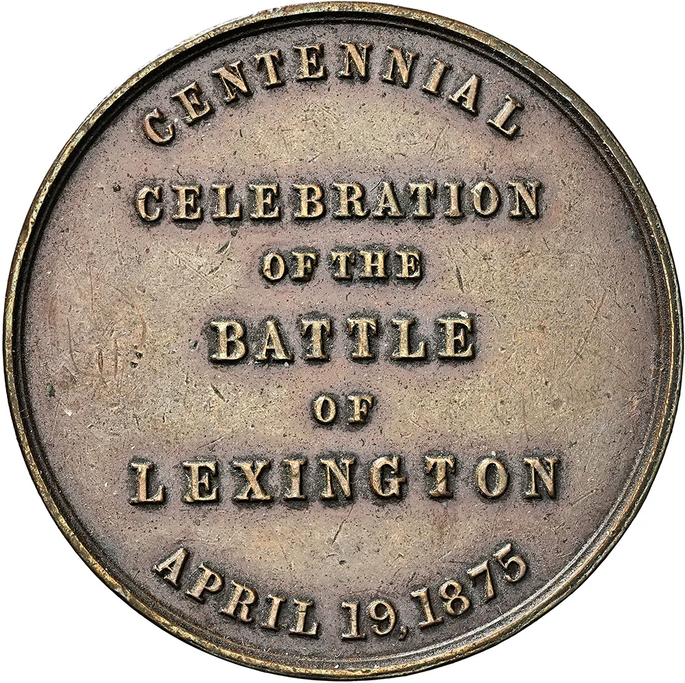 1875 MA HK-17 Battle of Lexington So-Called Dollar NGC AU 53 BN