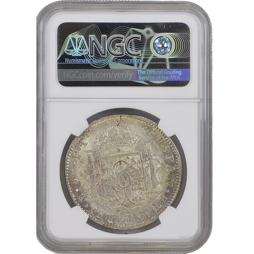 1803-MO|FT Mexico 8 Reales Carlos IIII Private Countermark NGC AU Details
