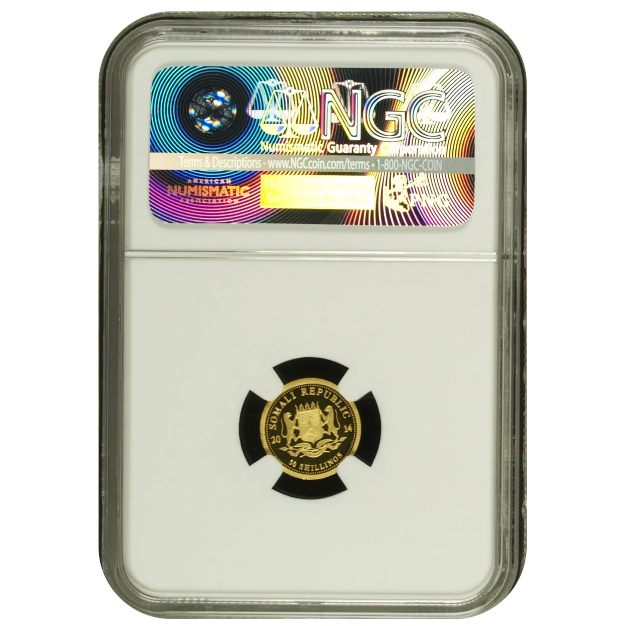 2014 50s Somalia Elephant 1/25 oz Gold NGC PF69 - Image 2
