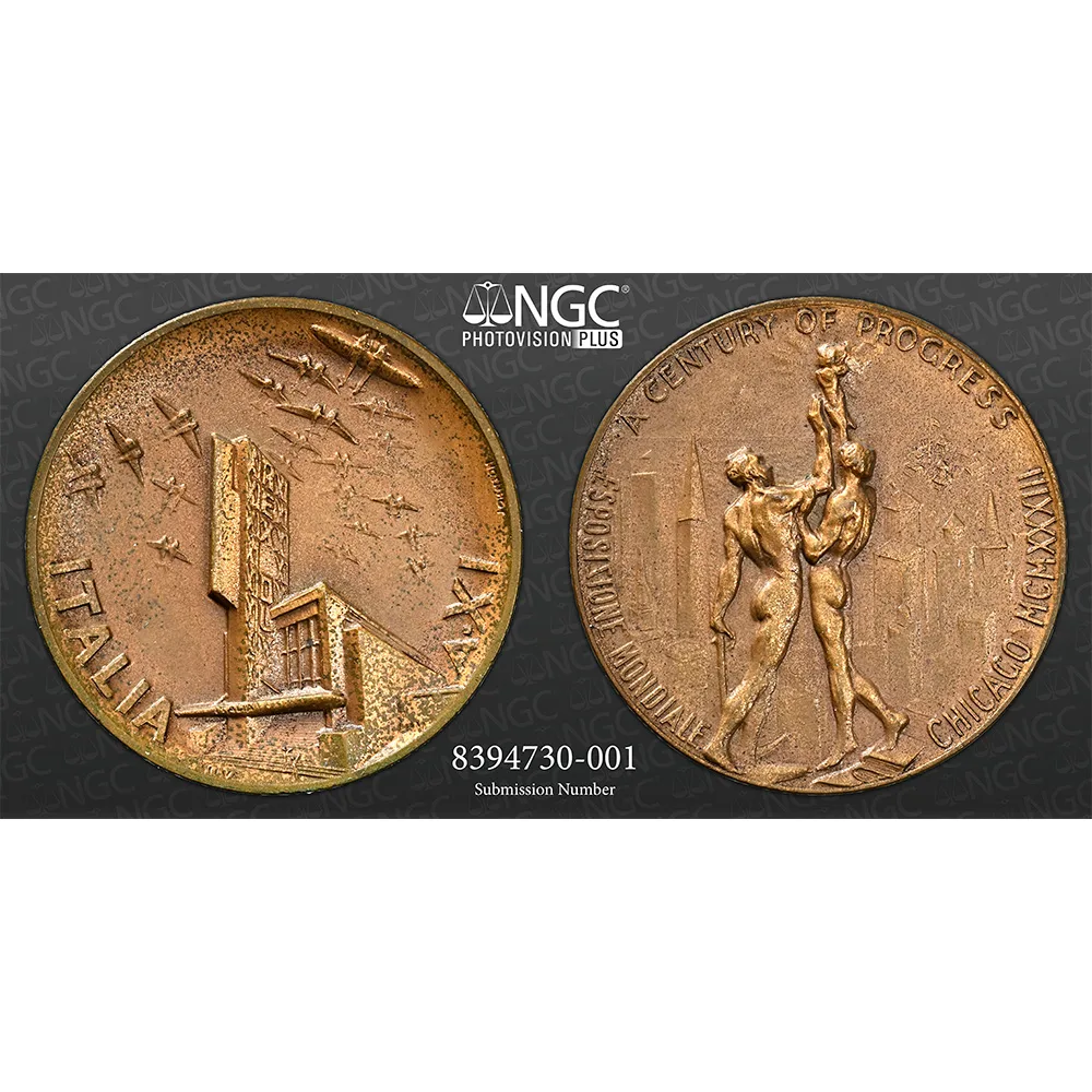 1933 IL HK-471A SC$1 Italian Exhibit Dollar Century Of Progress NGC MS 64 - Image 4