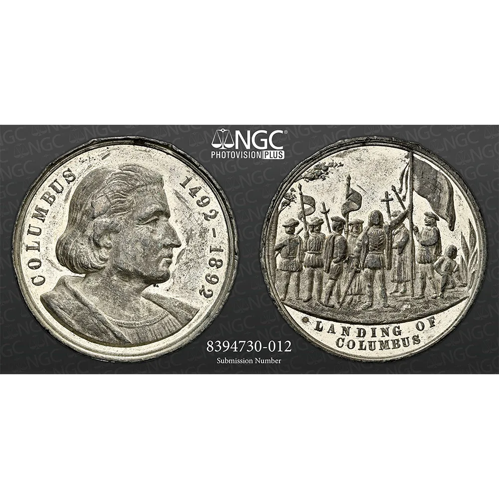 1892 IL HK-224 Columbus Bust Dollar SC$1 NGC AU 53 - Image 5