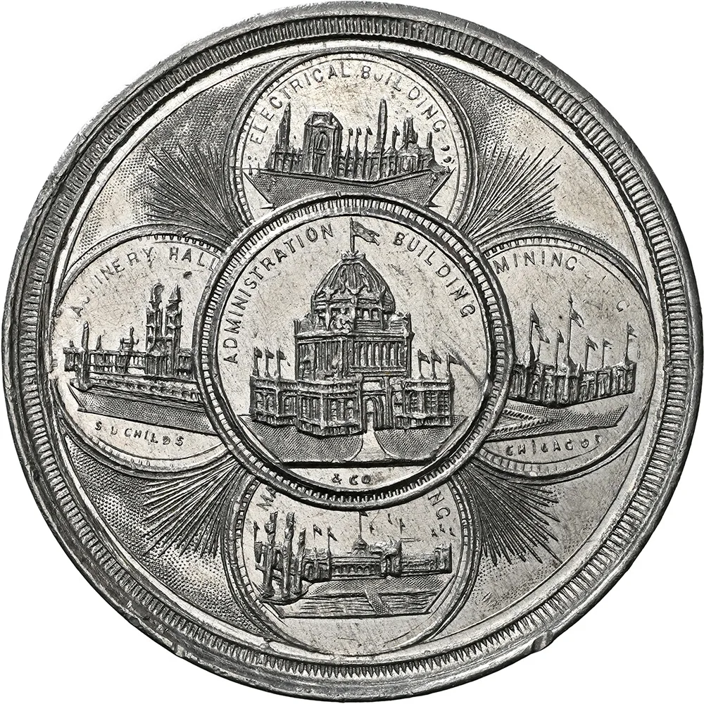 1892-93 IL HK-171 Ferris Wheel World's Columbian Expo SC$1 NGC MS 62 PL - Image 4