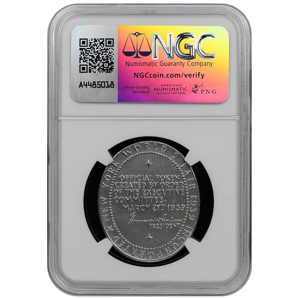 1939 NY HK-491 SC$1 New York World's Fair NGC UNC - Image 2