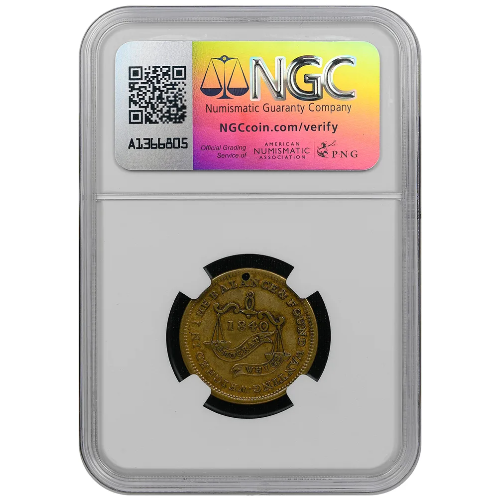 1844 Henry Clay Campaign Medal Dewitt-HC-1844-36 NGC XF 40
