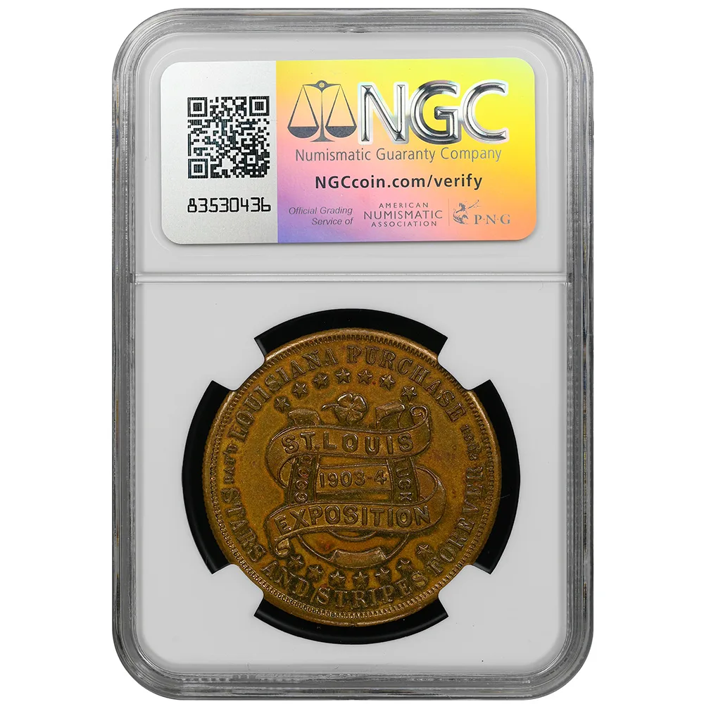 1903-4 MO HK-310 SC$1 Good-Luck Dollar Louisiana Purchase Expo NGC AU 55 - Image 2