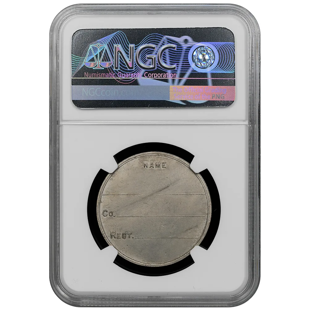1917 T. Elder Issue Delorey-102 German Silver Washington Security Medal NGC MS 62 - Image 2