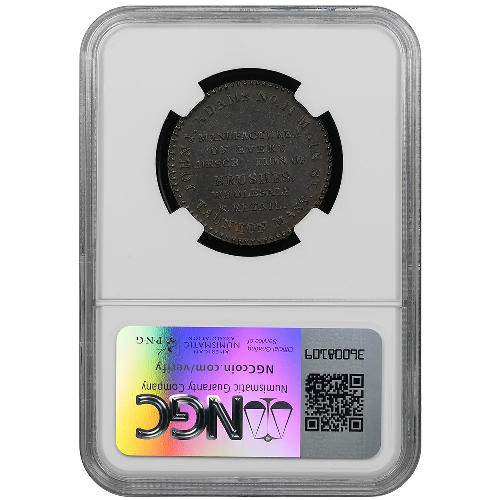 1835 Taunton MA HT-181 John J. Adams NGC AU Details - Image 2
