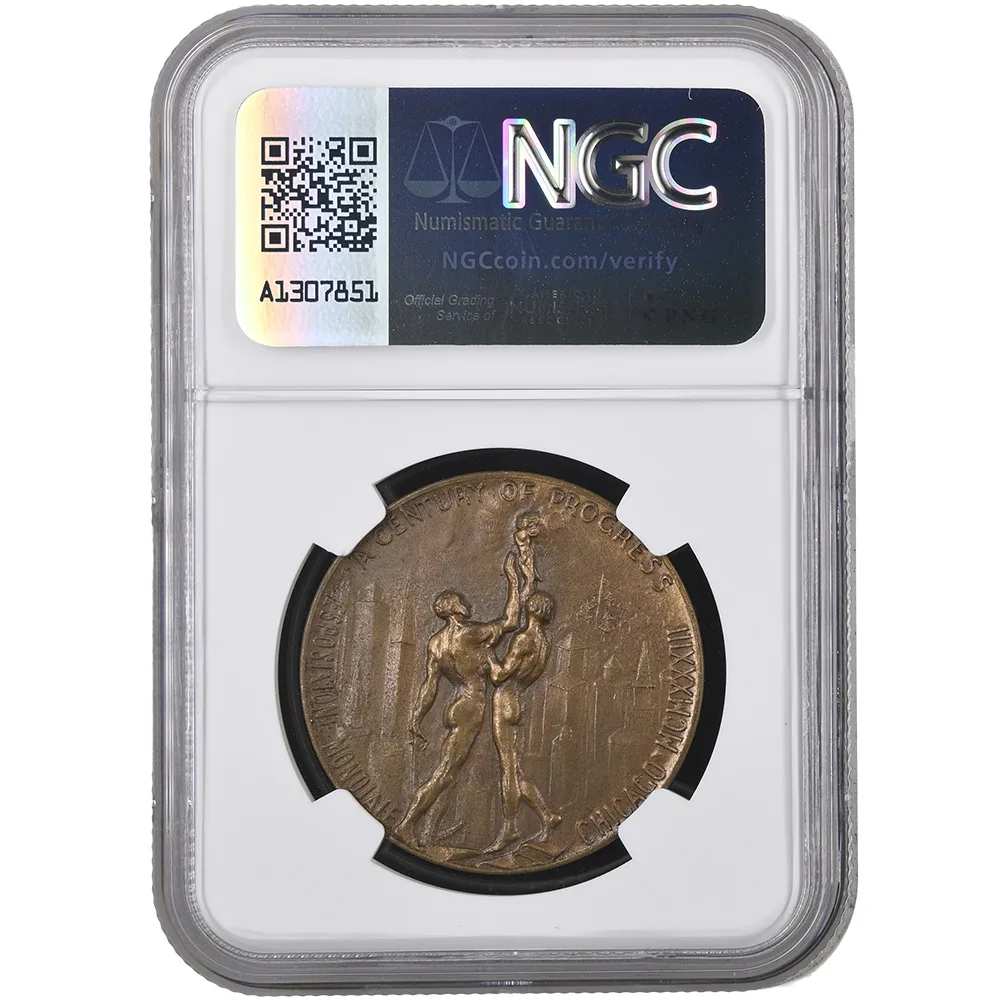 1933 IL HK-471A SC$1 Italian Exhibit Dollar Century Of Progress NGC MS 64 - Image 3