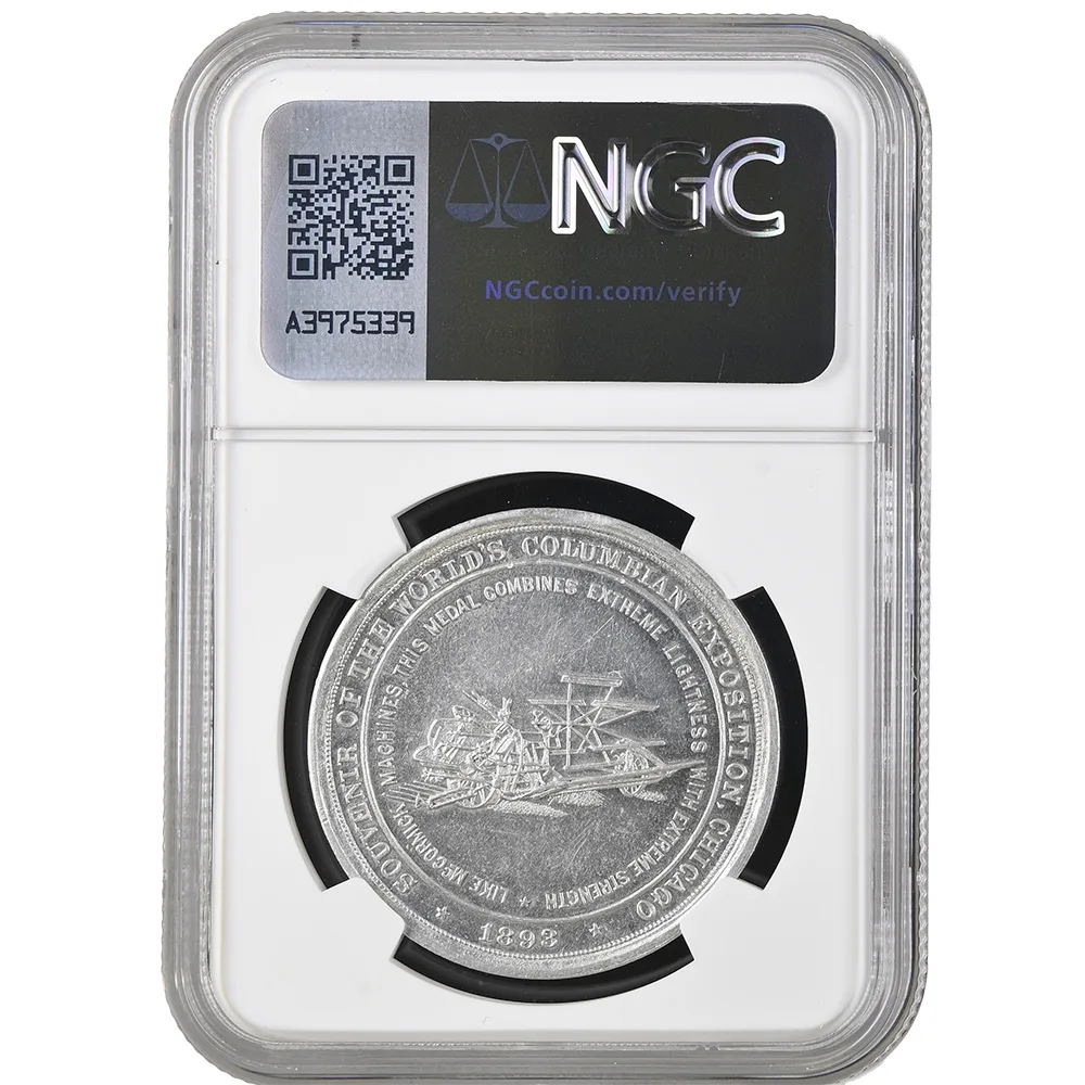 1893 IL HK-243 Reaper Dollar World's Columbian Expo SC$1 NGC MS 61 - Image 3