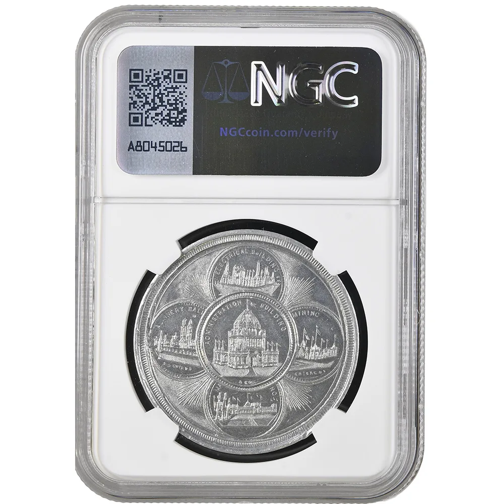1892-93 IL HK-171 Ferris Wheel World's Columbian Expo SC$1 NGC MS 62 PL - Image 3