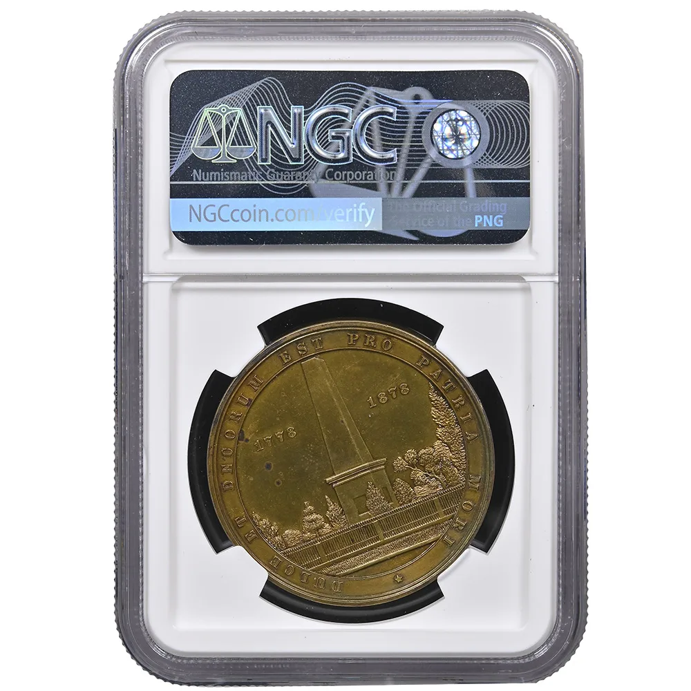 1878 Battle & Massacre of Wyoming Centennial Medal HK-120C, R.7 NGC UNC - Image 3