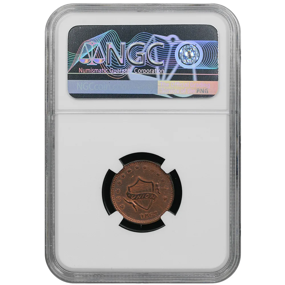 1863 Plymouth IN F-780C-1a H. Humrichouser NGC AU Details - Image 2