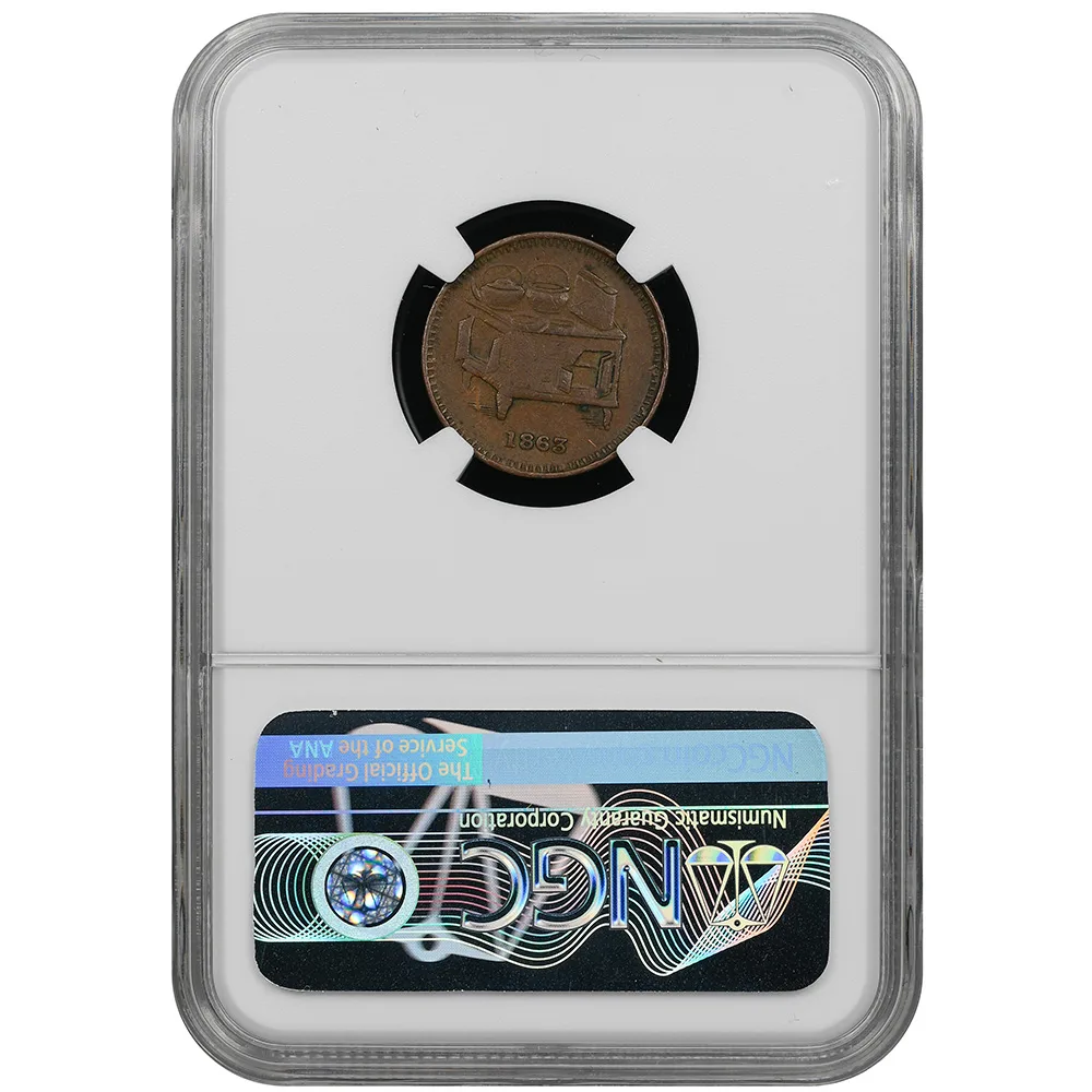 1863 Plymouth IN F-780B-1a H.B. Dickson & CO NGC XF 45 BN - Image 2