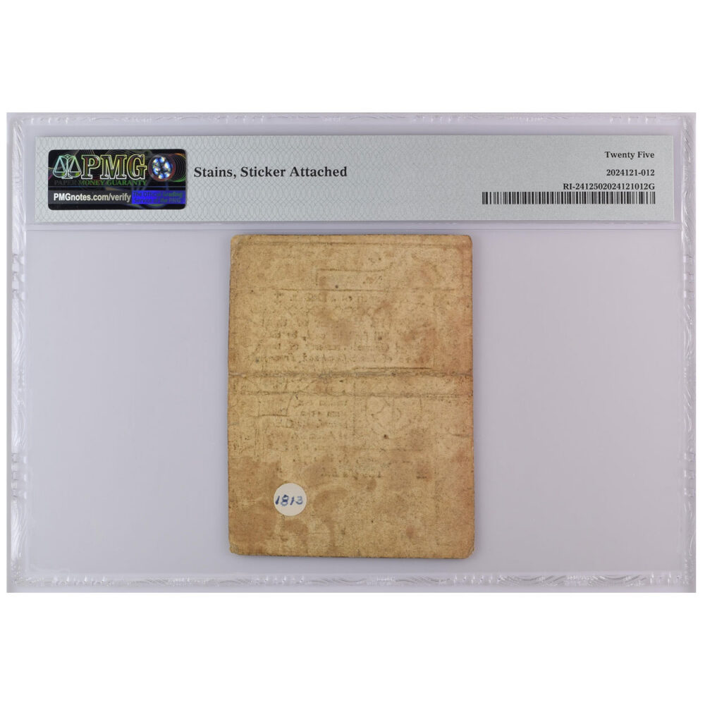 1776 $1/16 Rhode Island Colonial Note PMG VF 25 - Image 2