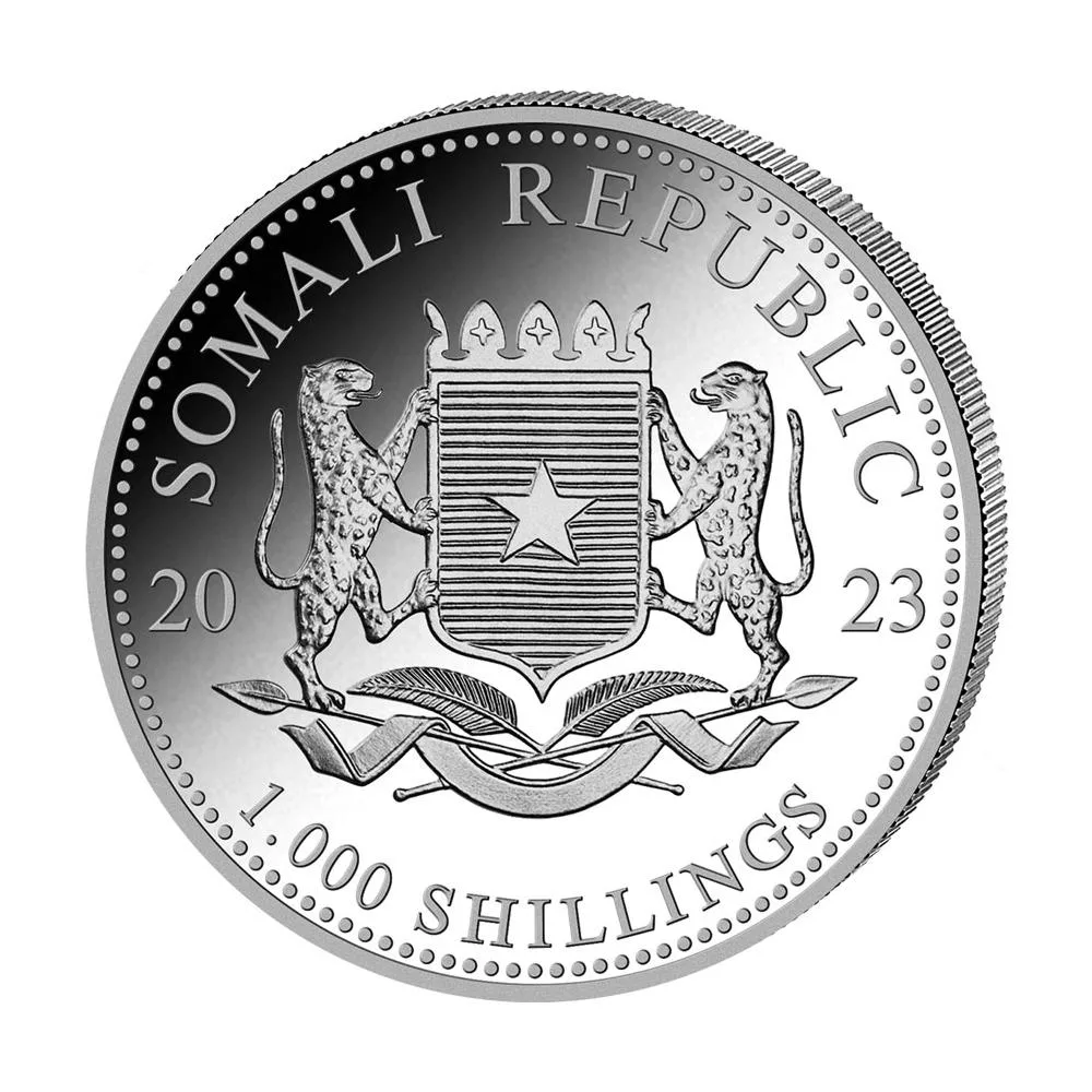 2023 Somalia 10 oz Silver Elephant BU - Image 2