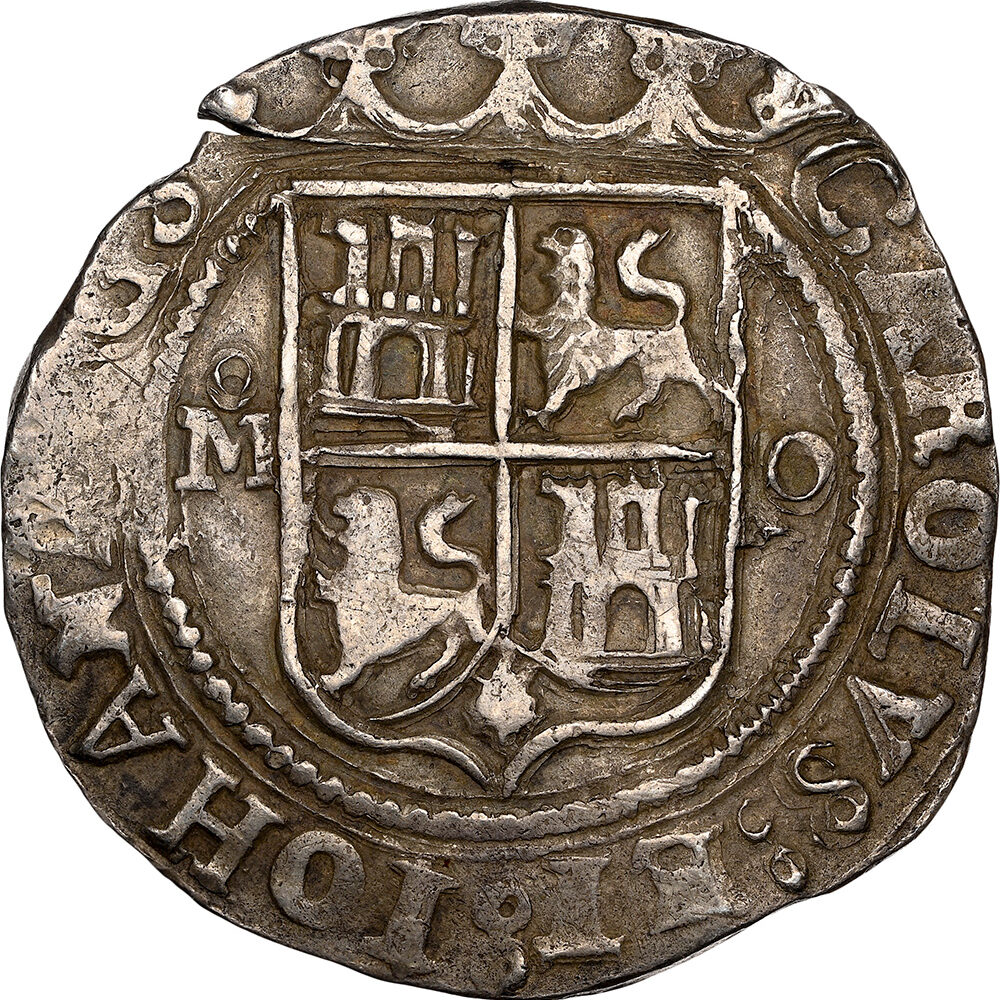 1542-55 Mexico 2 Reales Carlos & Johanna NGC VF 35