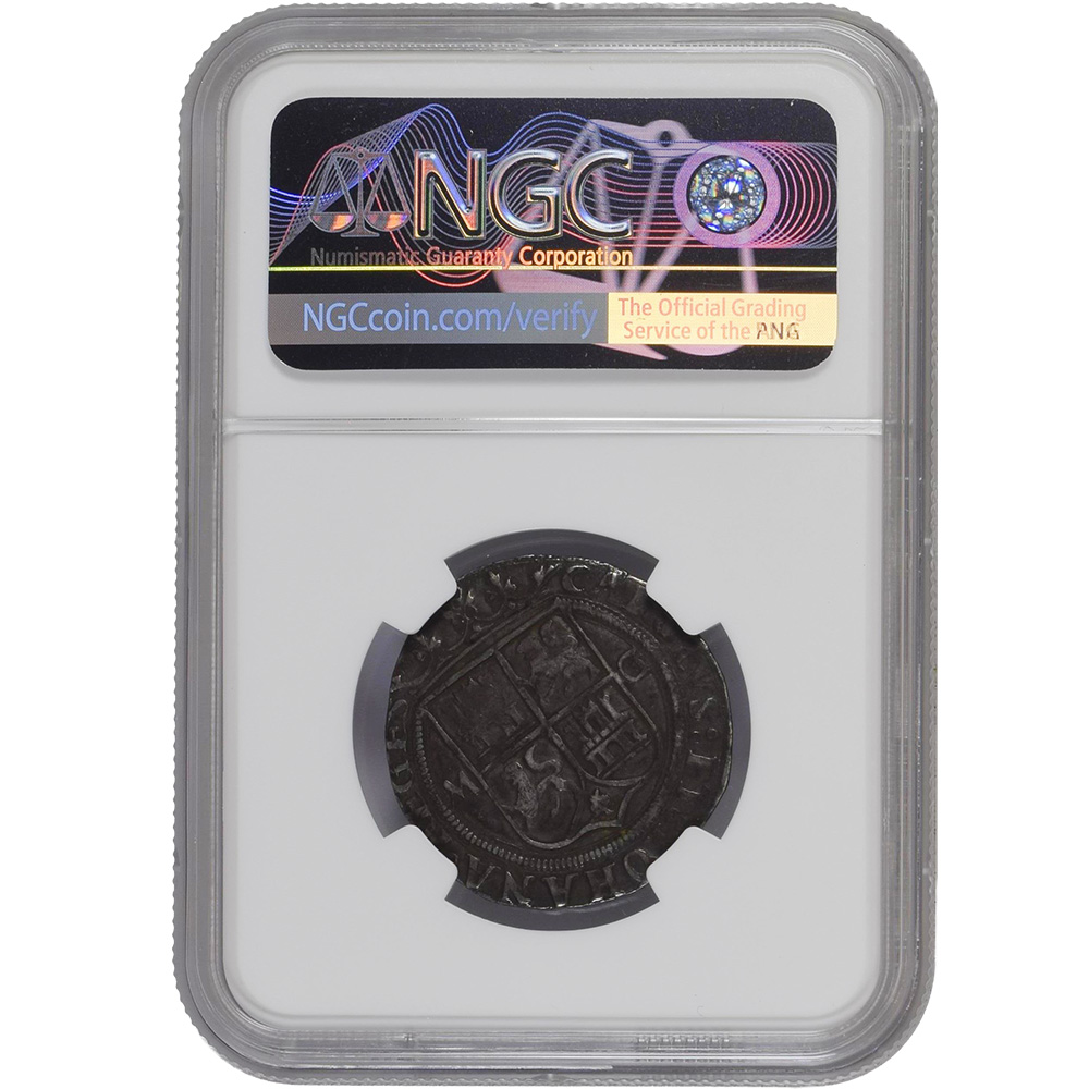 1542-55 Mexico 2 Reales Carlos & Johanna NGC VF 35