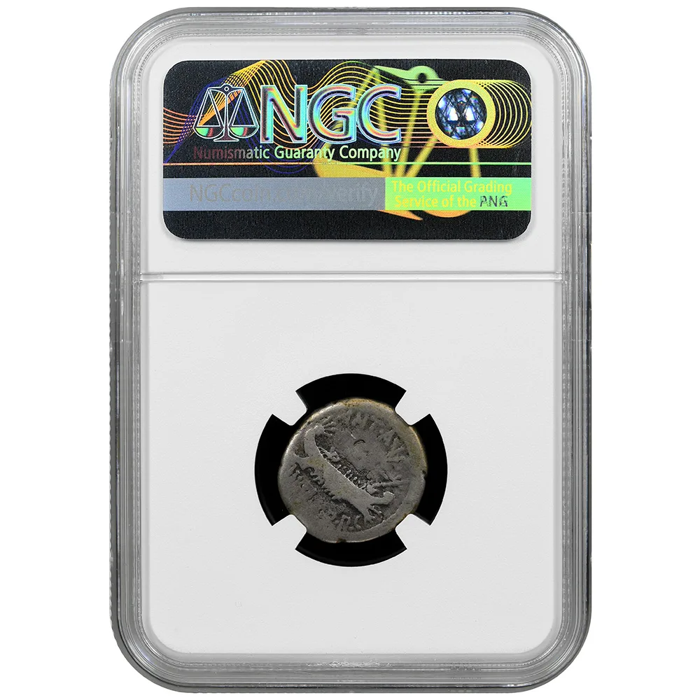 32-31 BC Roman Imperatorial Marc Anthony Legionary AR Denarius NGC G