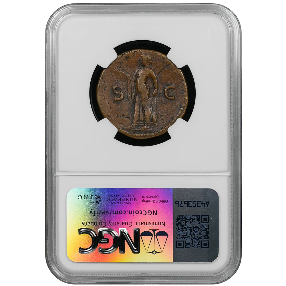 AD 79-81 Titus Roman Empire AE AS Issued as Caesar Lugdunum NGC CH Fine