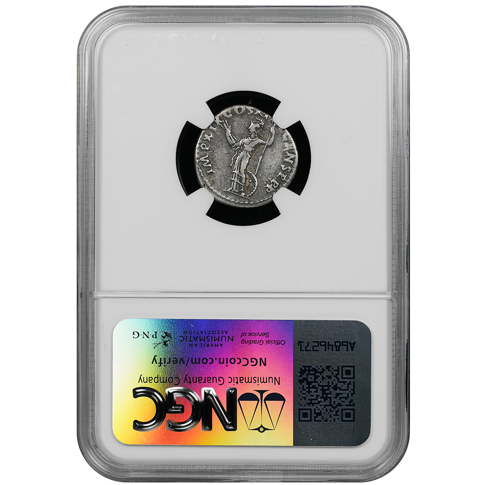AD 81-96 Domitian Roman Empire AR Denarius NGC Very Fine
