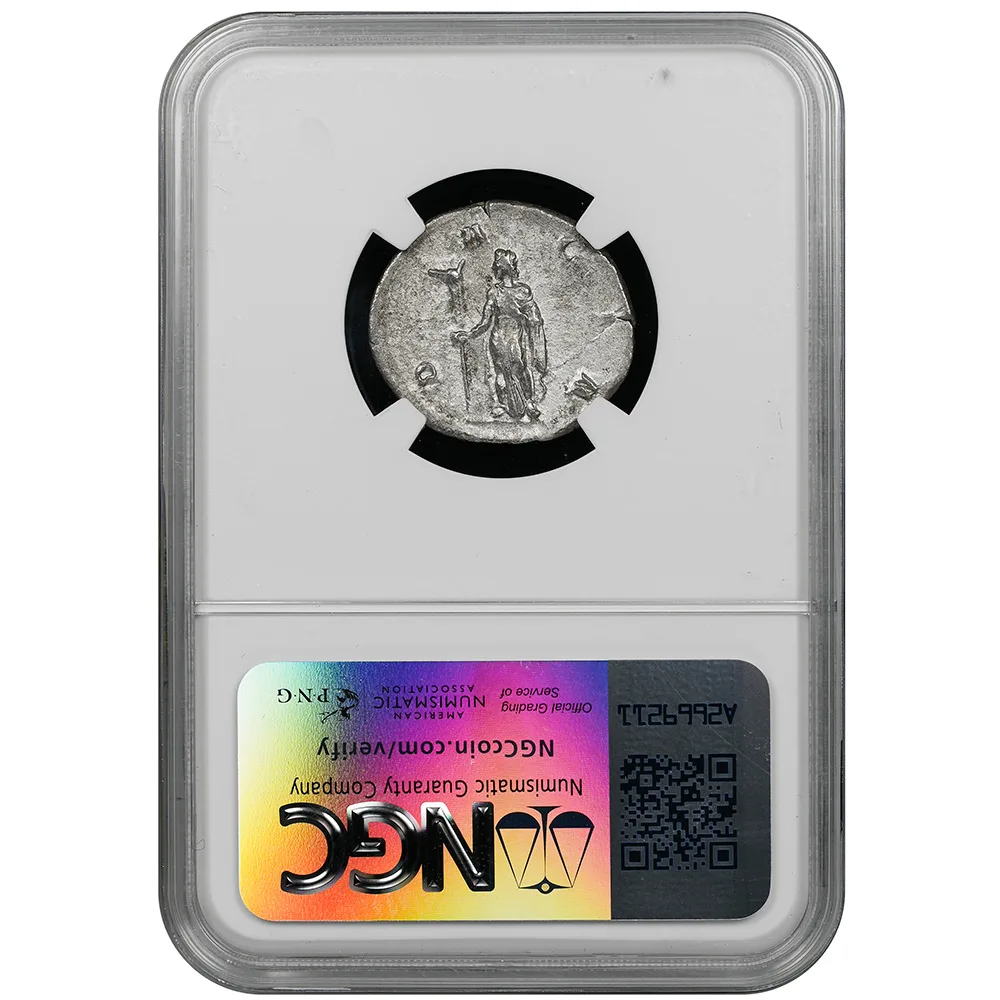 Roman Empire Trajan Decius AD 249-251 AR Double-Denarius NGC CH XF Flan Flaw