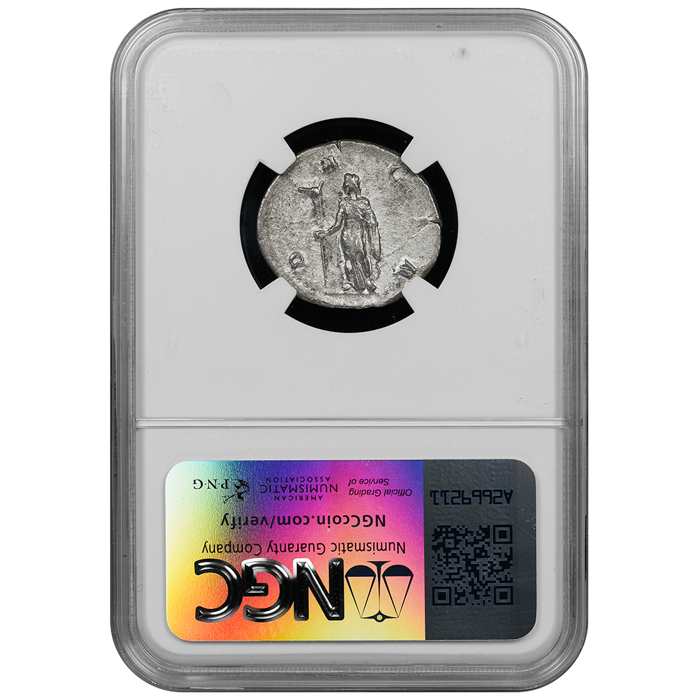 Roman Empire Trajan Decius AD 249-251 AR Double-Denarius NGC CH XF Flan Flaw