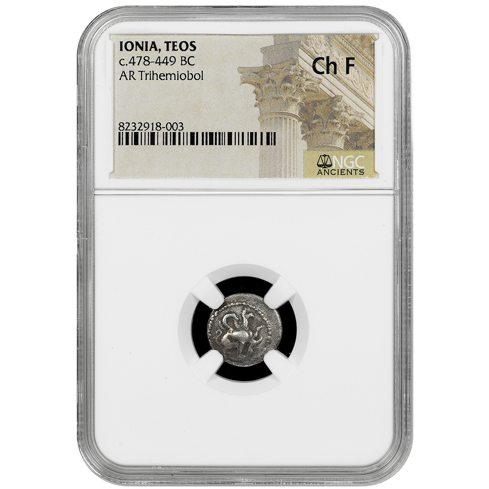 c.478-449 BC Ionia,Teos AR Trihemiobol NGC CH F
