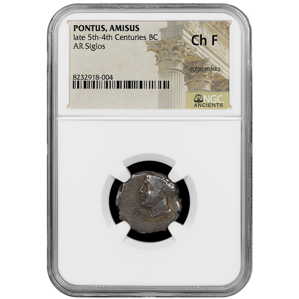 Late 5th-4th Centuries BC PONTUS, AMISUS AR Siglos NGC Choice Fine