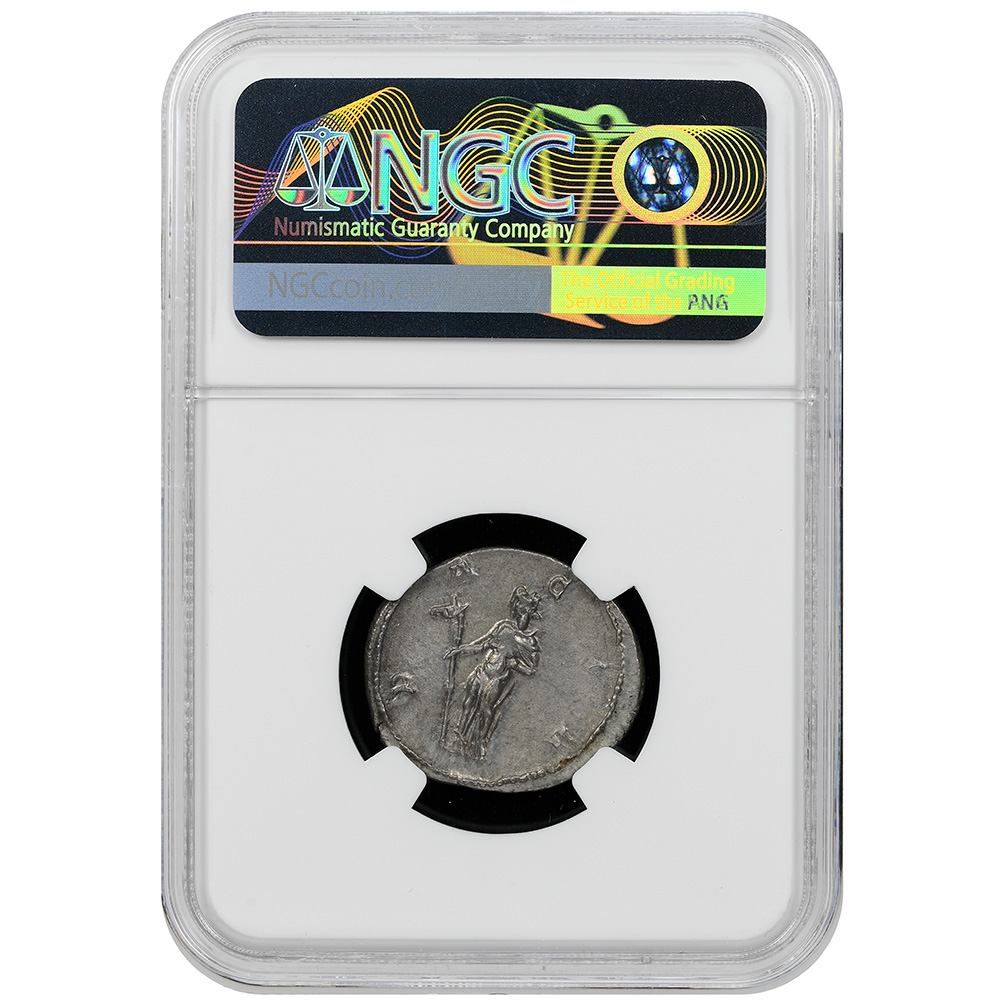 Roman Empire Trajan Decius AD 249-251 AR Double-Denarius NGC CH XF Large Flan