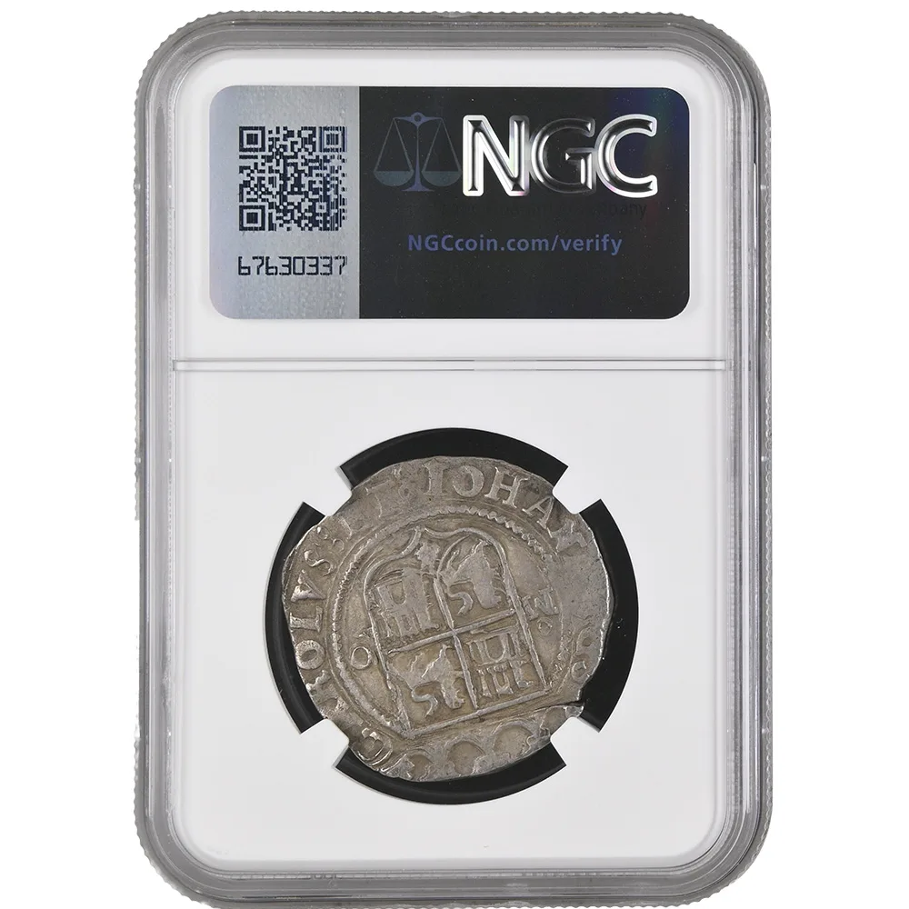 1542-55 Mexico 2 Reales Carlos & Johanna NGC VF 35