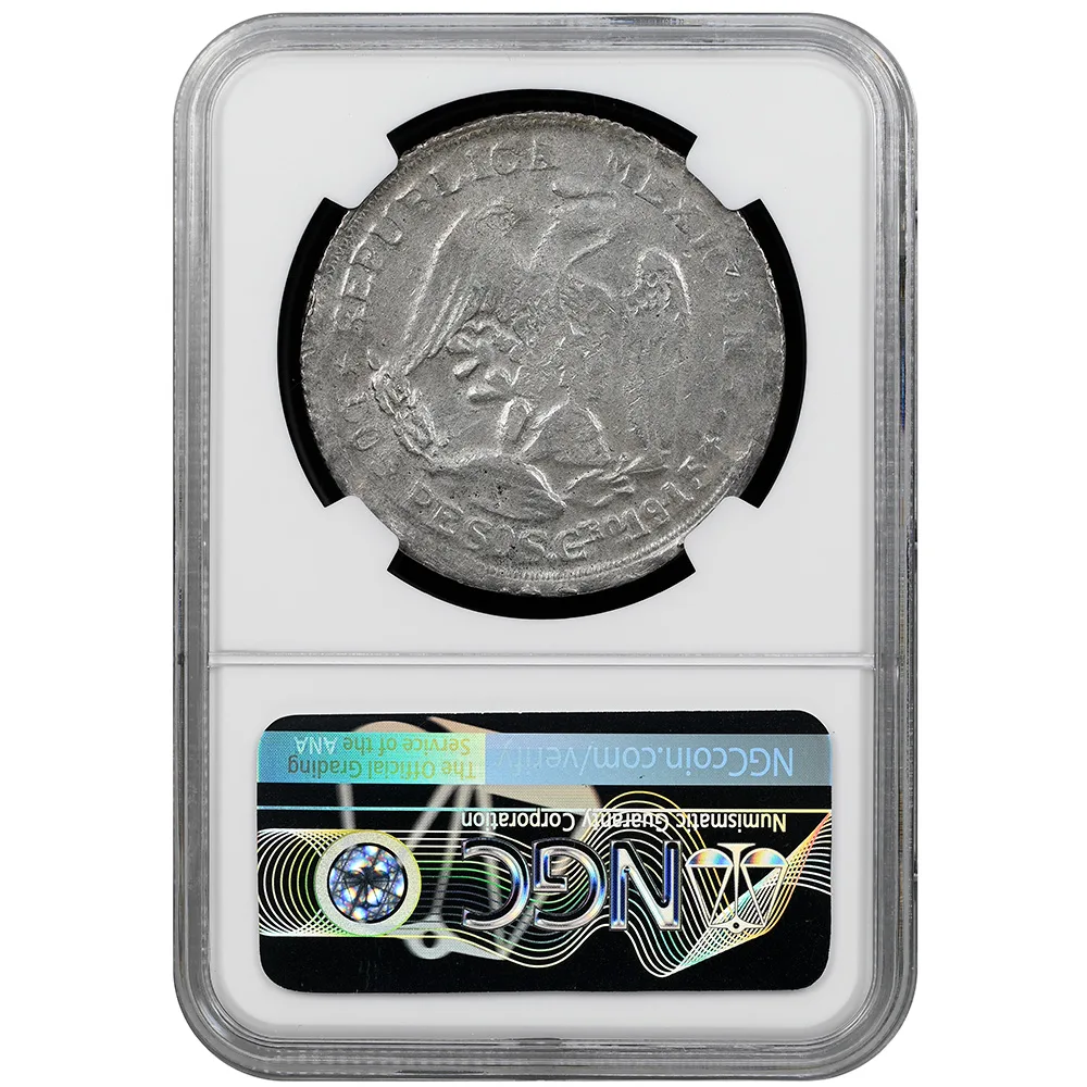 1915 2p Revolutionary Mexico Guerrero/Campo Morado 2 Pesos NGC AU Details - Image 2