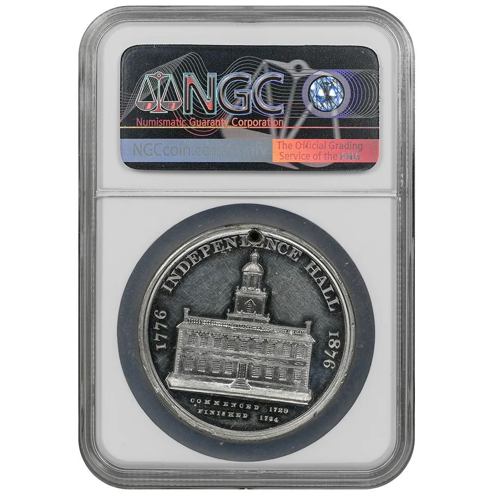 1876 U. S. Centennial Expo Pointed 6 Liberty Bell HK-26 NGC MS-61 DPL - Image 2