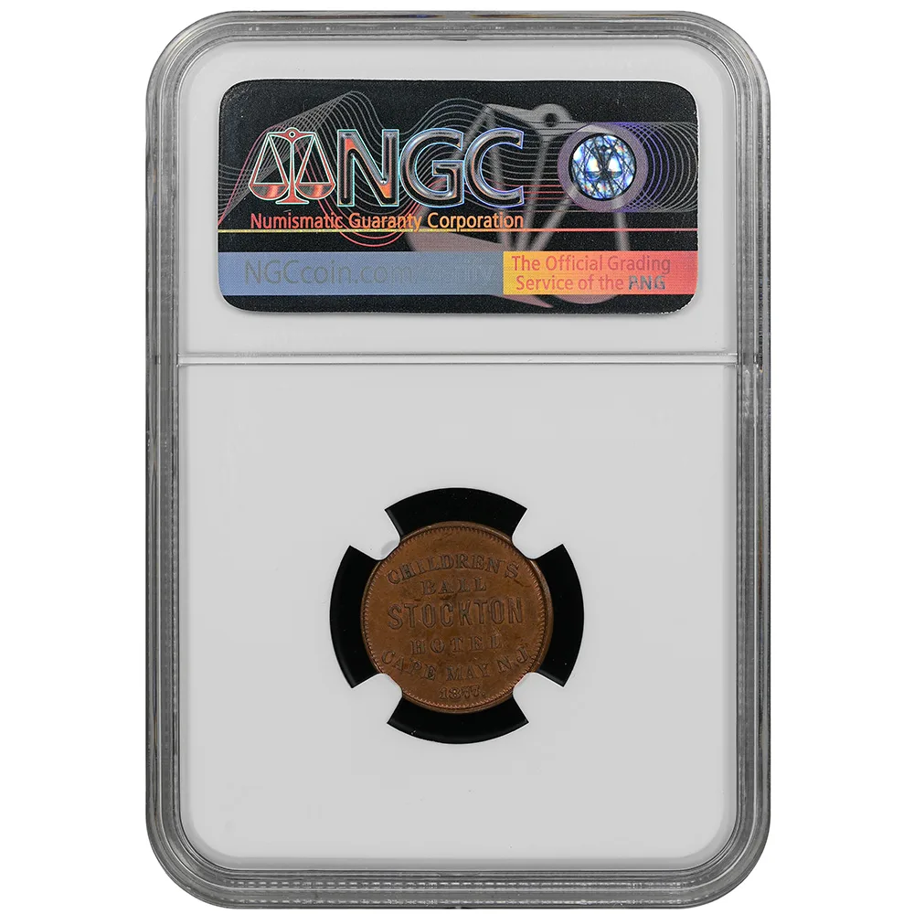1877 Stockton Hotel Washingtonia Cape May New Jersey R-NJ-CM-5a NGC MS 63 BN - Image 2