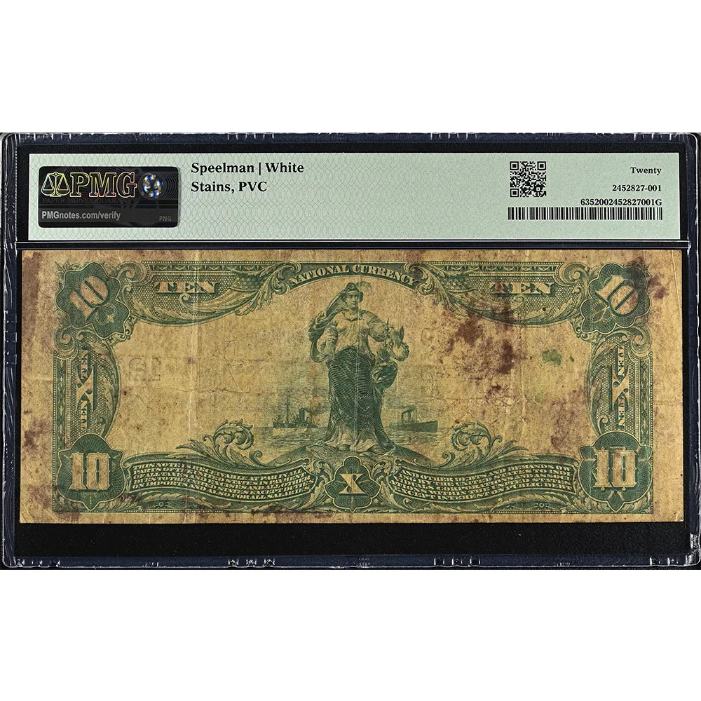 Visalia, CA - $10 1902 Plain Back Fr. 635 New First NB Ch. # 12678 PMG Very Fine 20