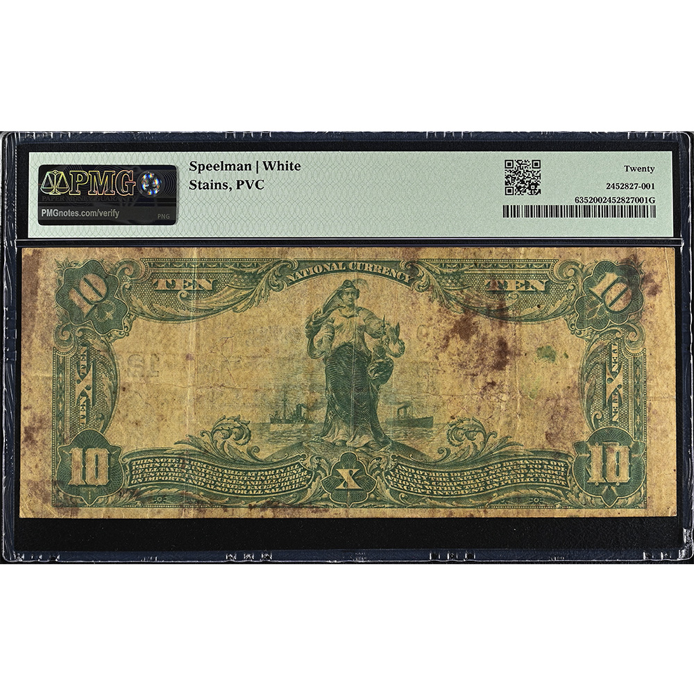 Visalia, CA - $10 1902 Plain Back Fr. 635 New First NB Ch. # 12678 PMG Very Fine 20