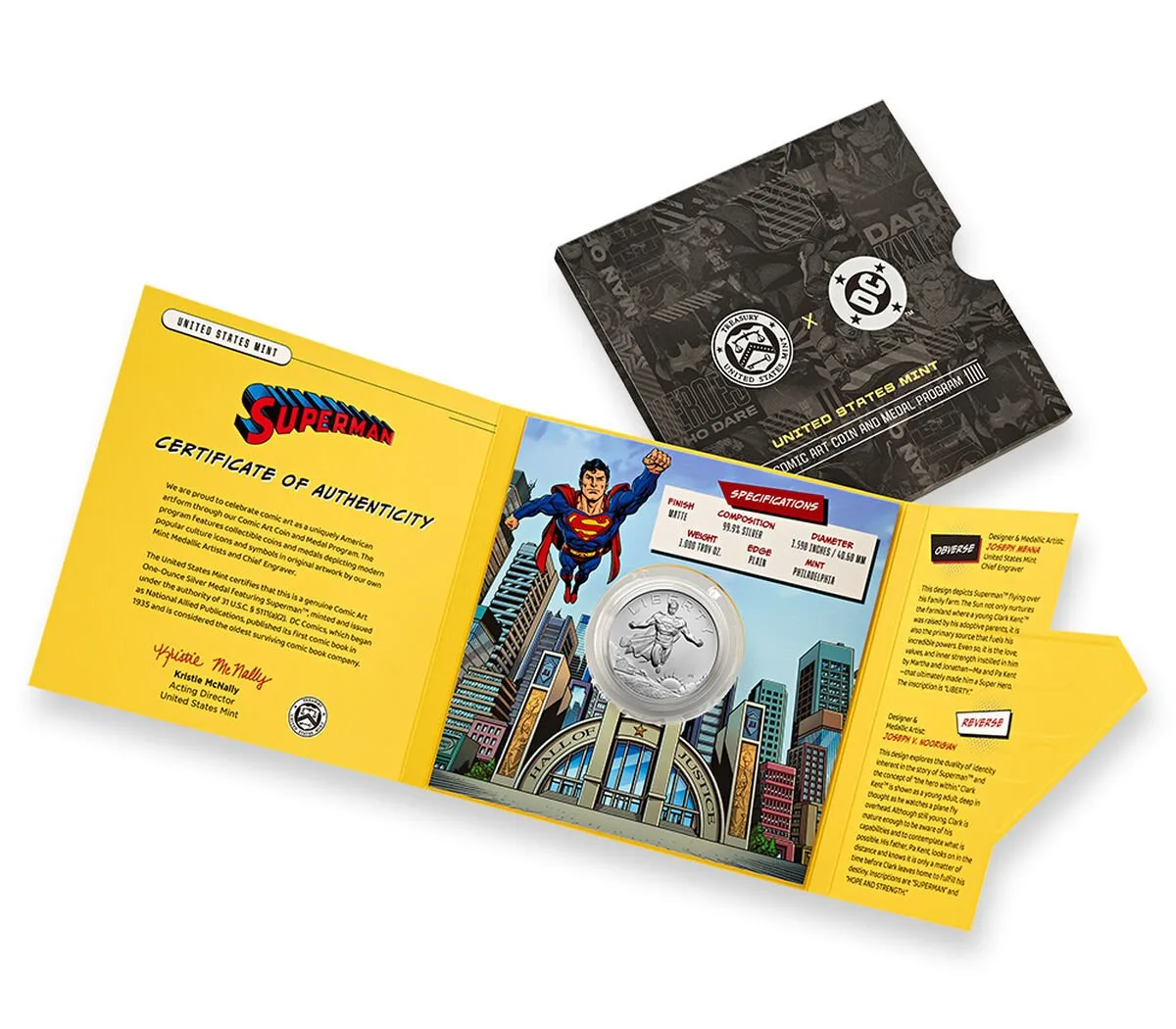 2025 Comic Art 1 oz Silver Medal– Superman - Image 3