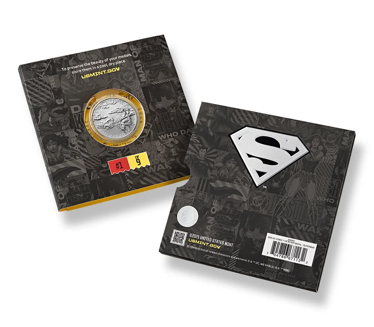 2025 Comic Art 1 oz Silver Medal– Superman - Image 4