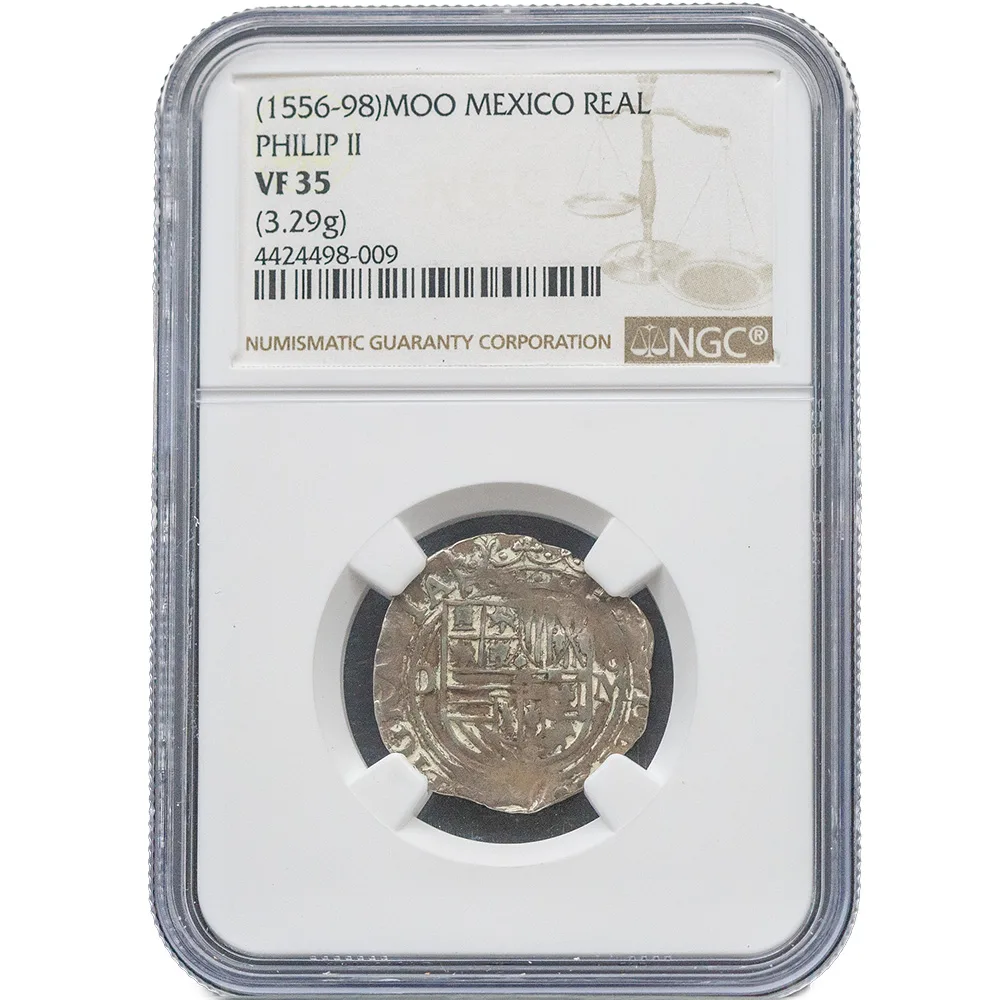 1556-1598 MOO Mexico Real Philip II NGC VF 35