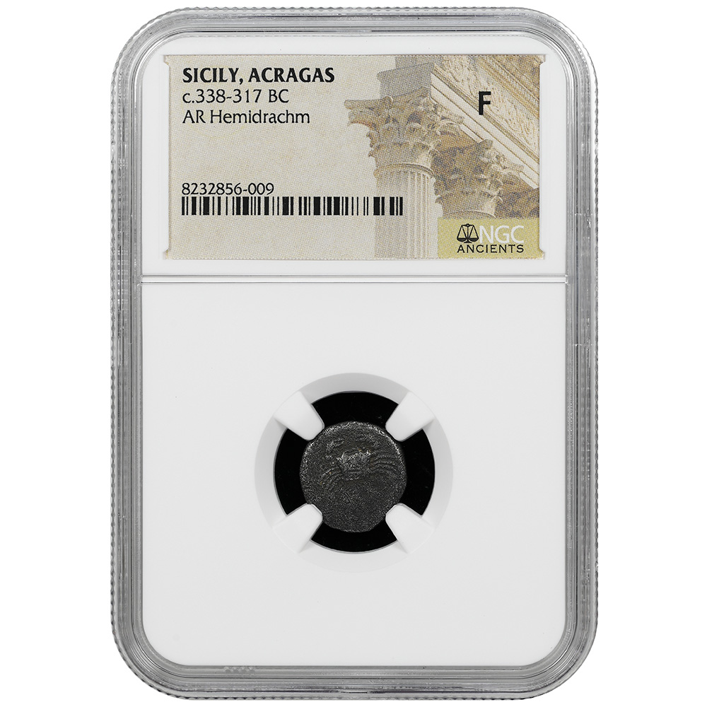 Sicily, Acragas AR Hemidrachm 338-317 BC. NGC Fine