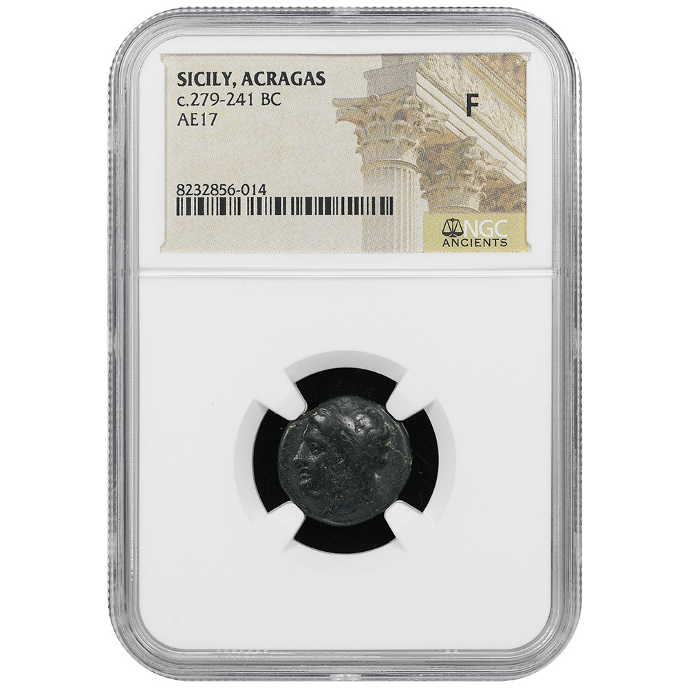 Sicily, Acragas AE 17 Hemilitron 279-241 BC. NGC Fine