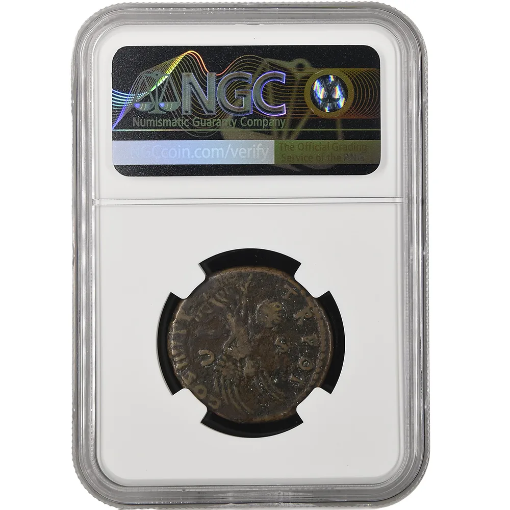 Roman Empire Trajan AD 98-117 AE AS VF TR POT COS III P P NGC F
