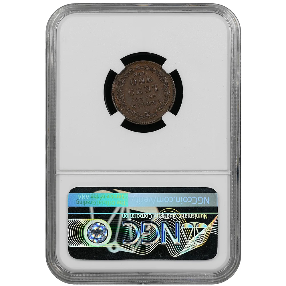 1863 CIVIL WAR MILLIONS FOR CONTRACTORS PATRIOTIC TOKEN F-97/389a NGC AU 55 BN