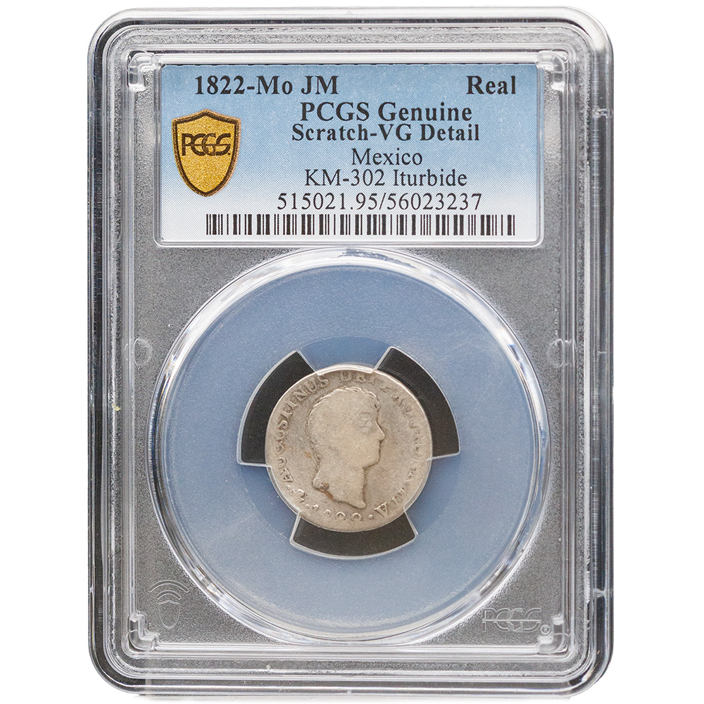 1822-Mo JM Real Ferdinand VII KM-302 PCGS VG Detail