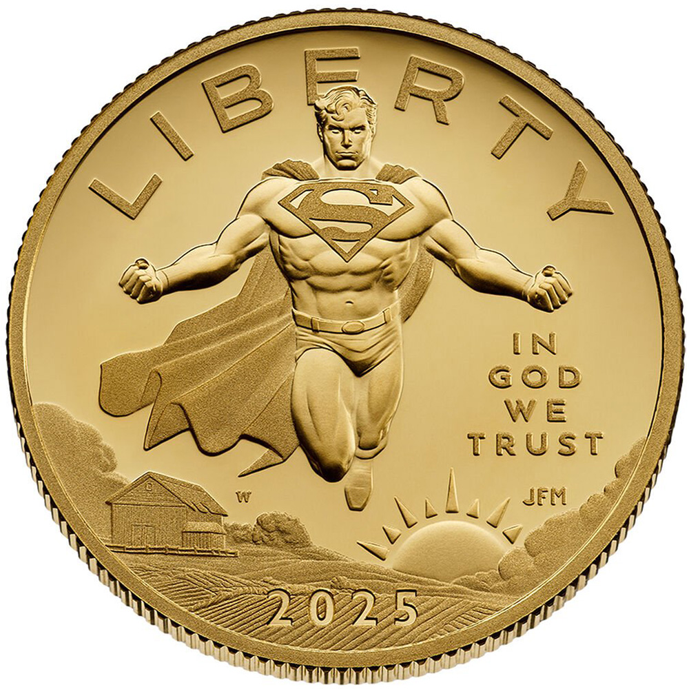 2025 Superman Comic Art 1/2 oz Gold Medal