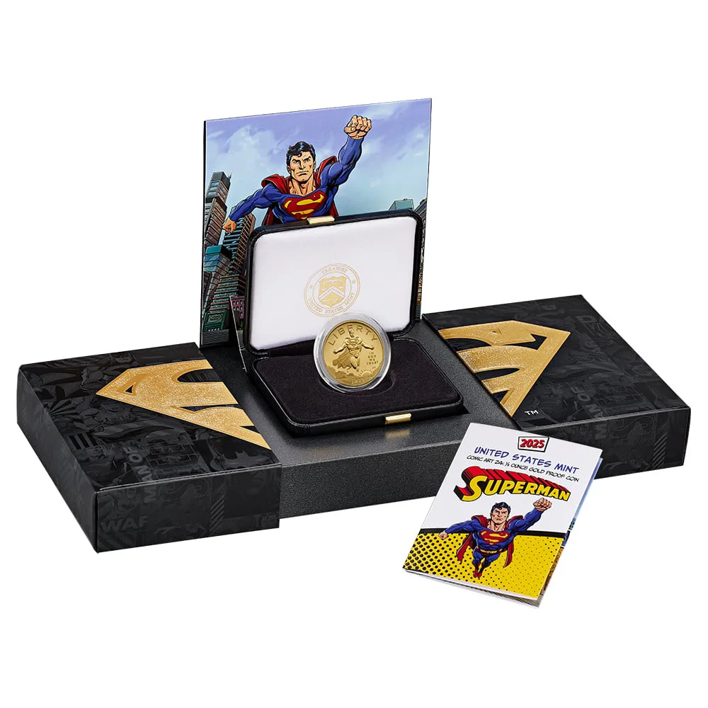 2025 Superman Comic Art 1/2 oz Gold Medal