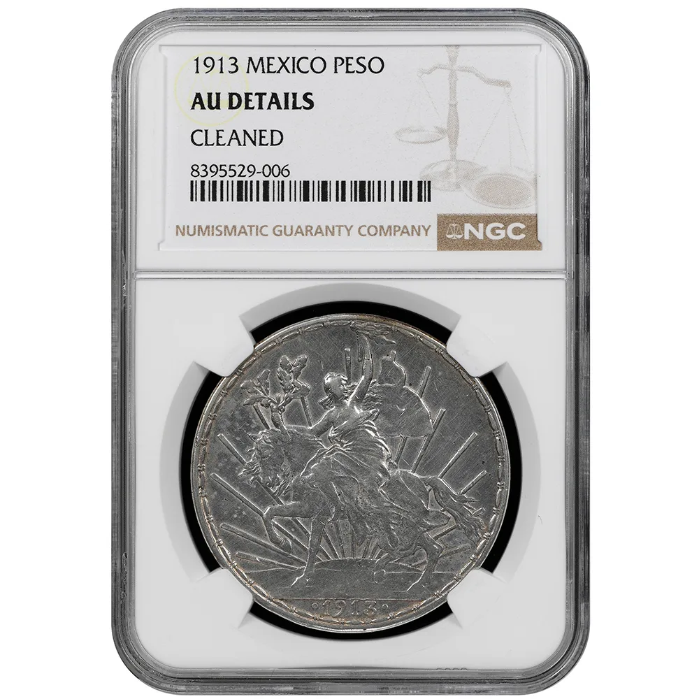 1913 Mexico Peso NGC Uncirculated Details