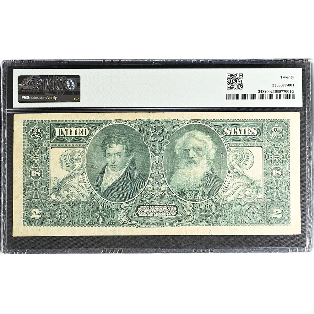 1896 $2 Educational Note Fr.248 PMG VF 20