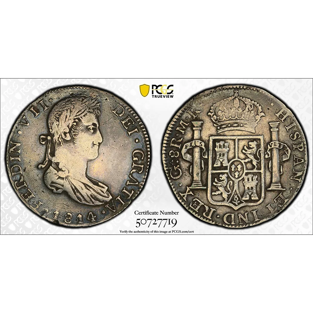 1814-GA MR Mexico 8 Reales Guadalajara PCGS VF 35 - Image 3