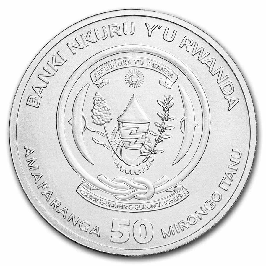 2023 Rwanda 1 oz Silver Lunar Year of the Rabbit BU - Image 2